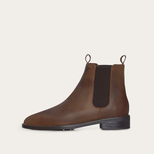 Negew Chelsea Boots, waxed brown OUTLET